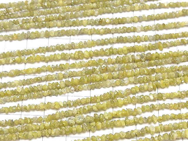 [Video] Yellow Diamond Chips half or 1strand beads (aprx.7inch/19cm)