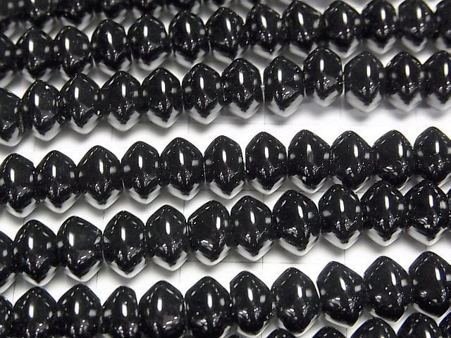 [Video]Onyx Roundel 8x8x5mm 1strand beads (aprx.15inch/38cm)