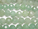 [Video] High Quality! Green Aventurine 64Faceted Round 10mm 1strand beads (aprx.15inch/36cm)