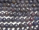 [Video] High Quality! Madagascar Sapphire AA+ 128Faceted Round 6mm half or 1strand beads (aprx.15inch/36cm)