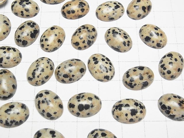 [Video] Dalmatian Jasper Oval Cabochon 16x12mm 4pcs