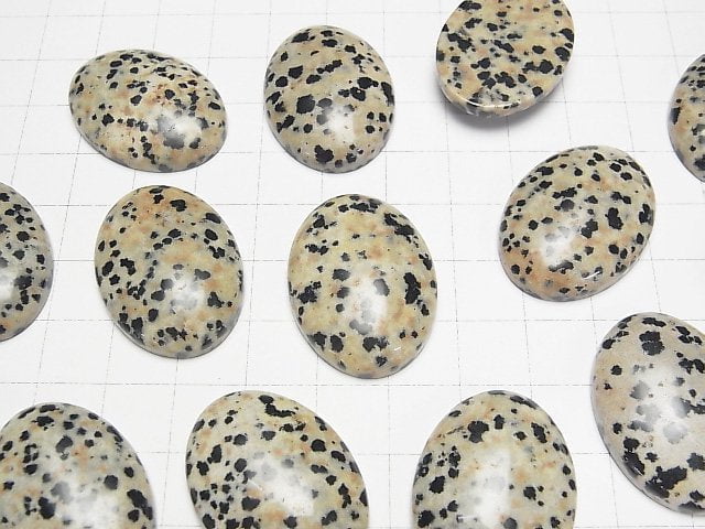 [Video] Dalmatian Jasper Oval Cabochon 30x22mm 2pcs