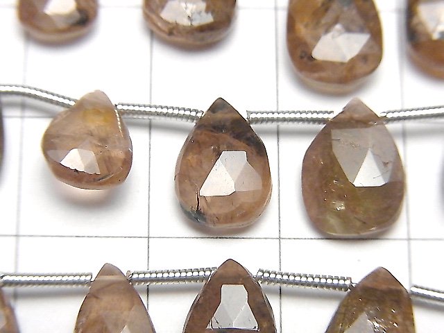 [Video] Andalusite AA+ Pear shape Faceted Briolette 1strand (16pcs )