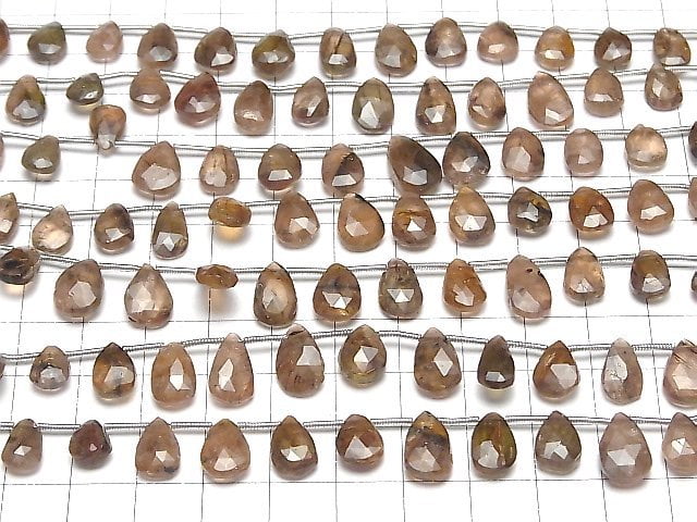 [Video] Andalusite AA+ Pear shape Faceted Briolette 1strand (16pcs )