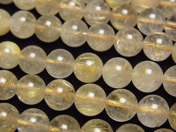 Rutilated Quartz Gemstone Beads