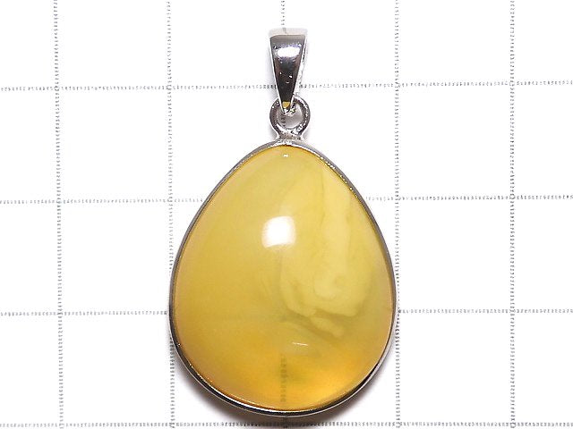 [Video][One of a kind] Baltic Amber Pendant Silver925 Honey color NO.156