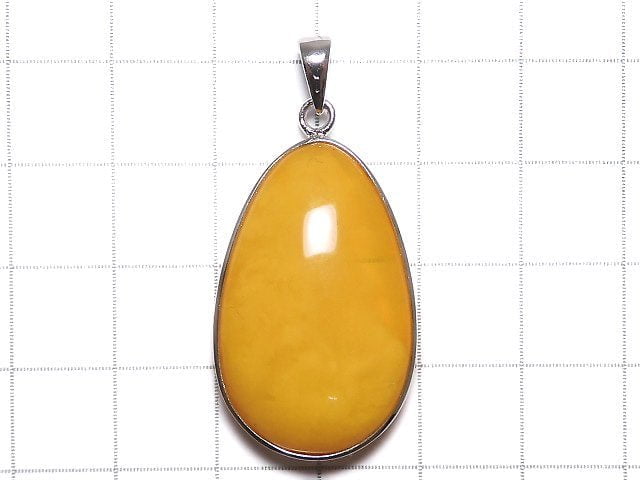 [Video][One of a kind] Baltic Amber Pendant Silver925 Honey color NO.157