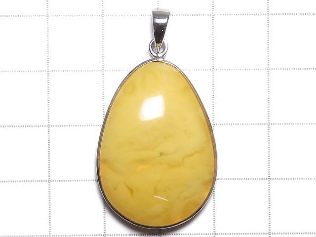 [Video][One of a kind] Baltic Amber Pendant Silver925 Honey color NO.158