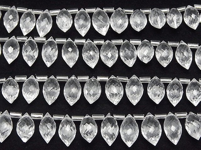 [Video]High Quality Crystal AAA- Marquise Rice Faceted Briolette half or 1strand (22pcs)