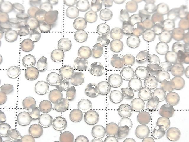 [Video] High Quality Gray Onyx AAA Loose Stone, Round Faceted, 3x3mm, 10pcs