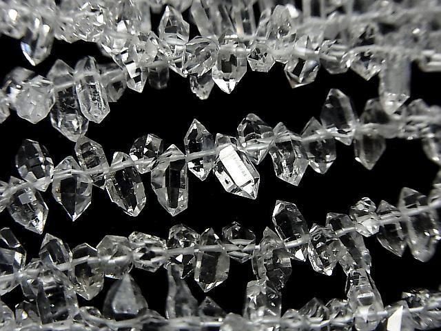 [Video] NY Herkimer Diamond AAA Rough Rock Top Side Drilled Hole [S Size] Half or 1-strand beads (approx. 15 inches/38 cm)