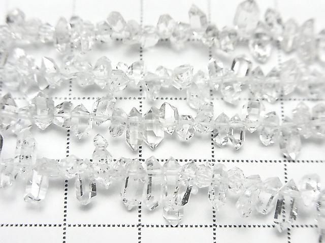 [Video] NY Herkimer Diamond AAA Rough Rock Top Side Drilled Hole [S Size] Half or 1-strand beads (approx. 15 inches/38 cm)