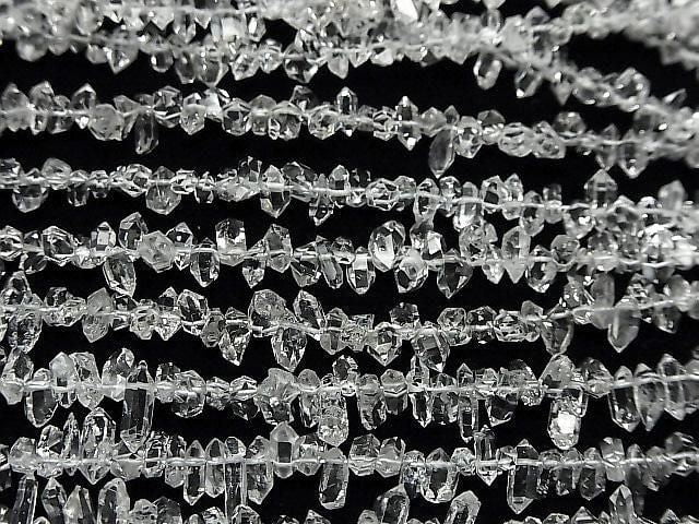 [Video] NY Herkimer Diamond AAA Rough Rock Top Side Drilled Hole [S Size] Half or 1-strand beads (approx. 15 inches/38 cm)