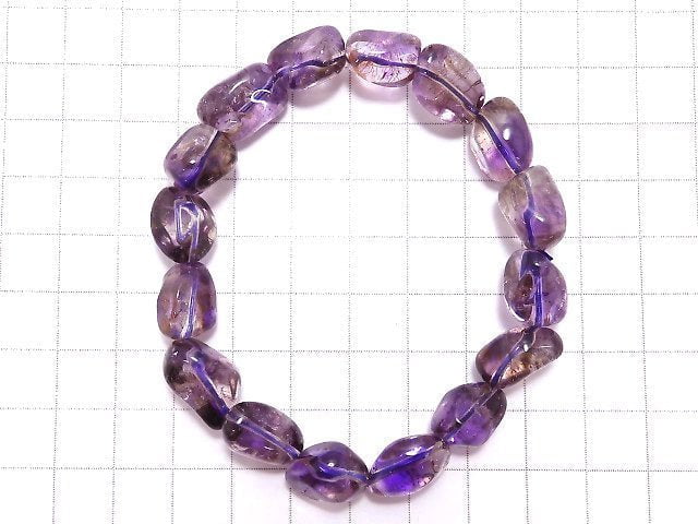[Video][One of a kind] Amethyst Elestial AAA- Nugget Bracelet NO.10