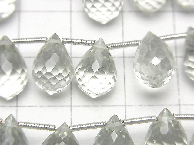 [Video]High Quality Green Amethyst AAA Marquise Rice Faceted Briolette half or 1strand (18pcs)