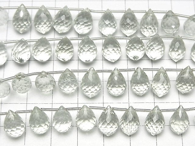 [Video]High Quality Green Amethyst AAA Marquise Rice Faceted Briolette half or 1strand (18pcs)