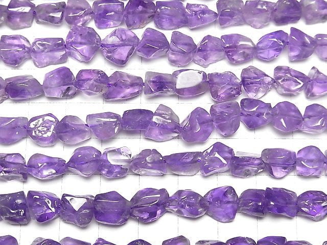 [Video]High Quality Amethyst AAA- Rough Nugget half or 1strand beads (aprx.15inch/38cm)