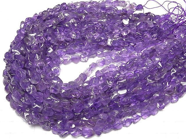 [Video]High Quality Amethyst AAA- Rough Nugget half or 1strand beads (aprx.15inch/38cm)