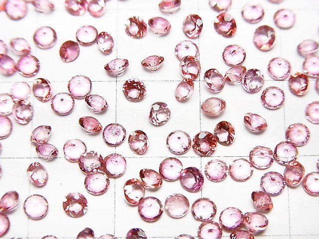 [Video]High Quality Pink Topaz AAA Loose stone Round Faceted 3x3mm 10pcs