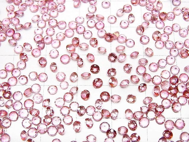 [Video]High Quality Pink Topaz AAA Loose stone Round Faceted 3x3mm 10pcs