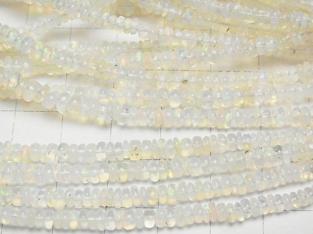 [Video] Ethiopian Opal AAA- Roundel half or 1strand beads (aprx.15inch/38cm)