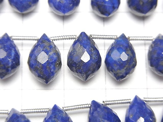 Hochwertiger Lapislazuli AA++ Marquise Reis facettiert Briolette halbe oder 1Strang Perlen (18Stk)