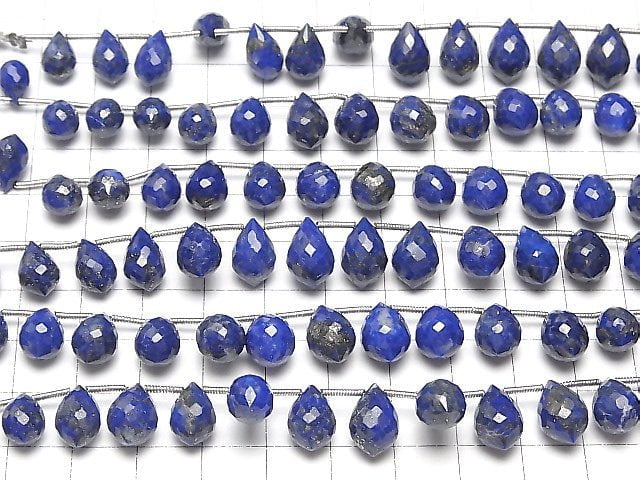 [Video] High Quality Lapislazuli AA++ Marquise Rice Faceted Briolette half or 1strand (18pcs )