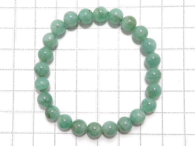 [Video][One of a kind] Emerald AAA- Round 7mm Bracelet NO.5