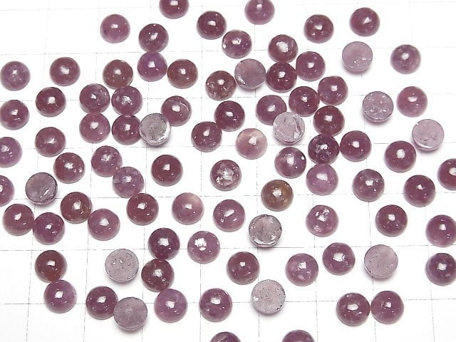 [Video]Lepidolite AA++ Round Cabochon 6x6mm 3pcs