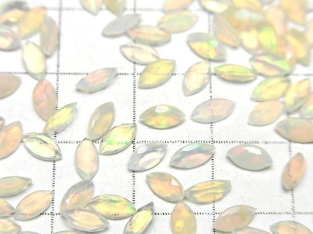 [Video]High Quality Ethiopian Opal AAA- Loose stone Marquise Faceted 6x3mm 10pcs