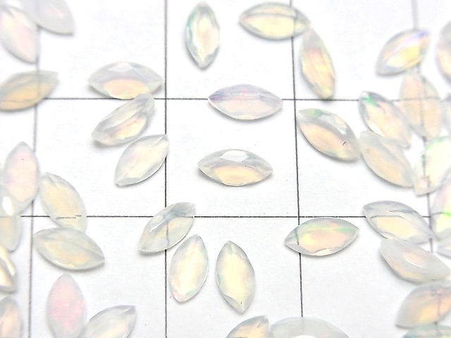 [Video]High Quality Ethiopian Opal AAA- Loose stone Marquise Faceted 6x3mm 10pcs