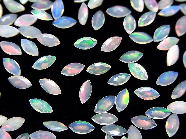 [Video]High Quality Ethiopian Opal AAA- Loose stone Marquise Faceted 6x3mm 10pcs