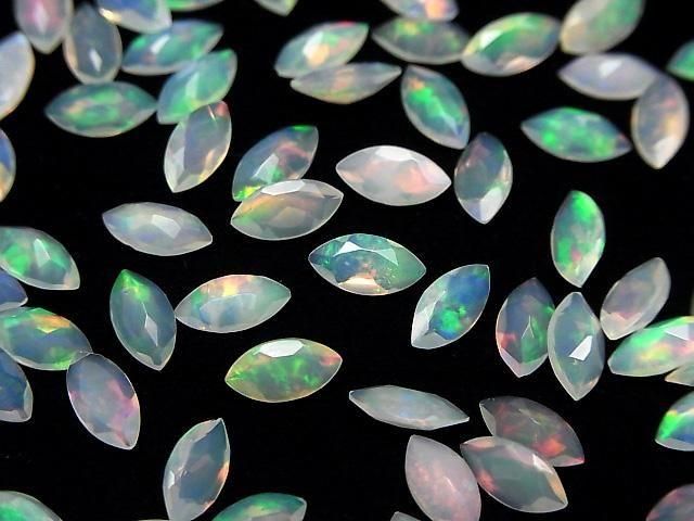 [Video]High Quality Ethiopian Opal AAA- Loose stone Marquise Faceted 8x4mm 5pcs