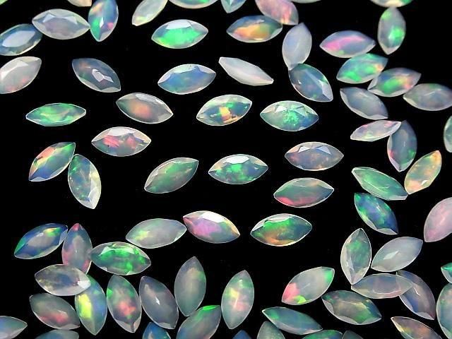 [Video]High Quality Ethiopian Opal AAA- Loose stone Marquise Faceted 8x4mm 5pcs