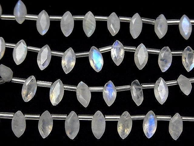 [Video] High Quality Rainbow Moonstone AA++ Marquise Faceted 8x4mm half or 1strand (18pcs )