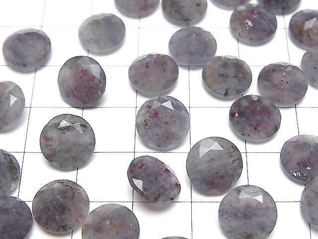 [Video]Bloodshot Iolite AA+ Loose stone Round Faceted 10x10mm 2pcs