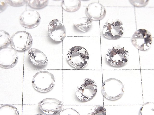 [Video]High Quality Morganite AAA Loose stone Round Faceted 6x6mm 1pc