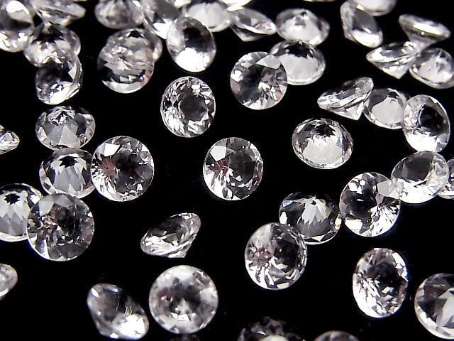 [Video]High Quality Morganite AAA Loose stone Round Faceted 6x6mm 1pc