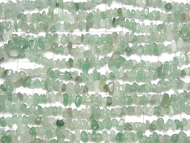 [Video] Green Aventurine Chips (Small Nugget) 1 strand beads (approx. 31 inches/78 cm)