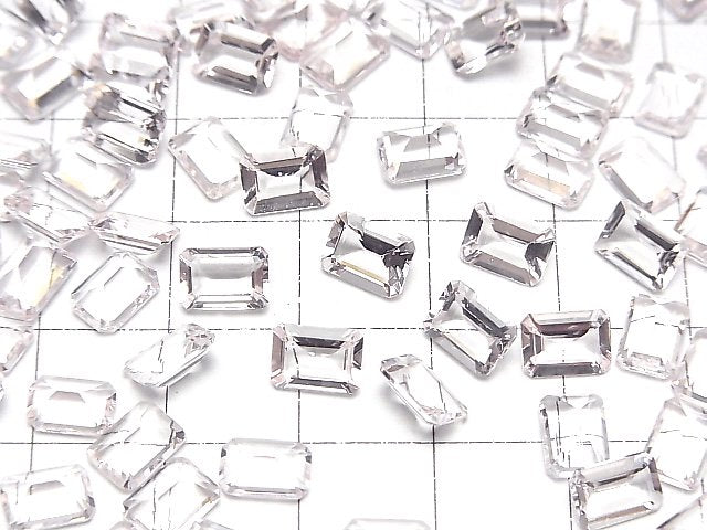 [Video]High Quality Morganite AAA Loose stone Rectangle Faceted 7x5mm 1pc