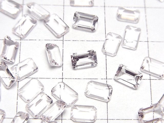 [Video]High Quality Morganite AAA Loose stone Rectangle Faceted 6x4mm 1pc