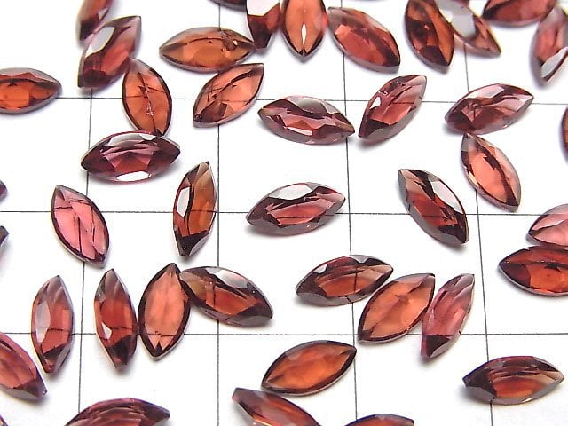 [Video]High Quality Mozambique Garnet AAA Loose stone Marquise Faceted 8x4mm 5pcs