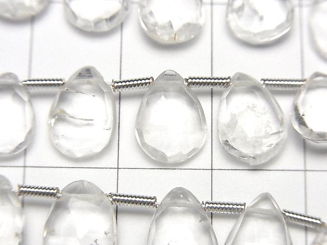 [Video]High Quality Hyalite Opal AA++ Pear shape Faceted Briolette 1strand beads (aprx.7inch/18cm)