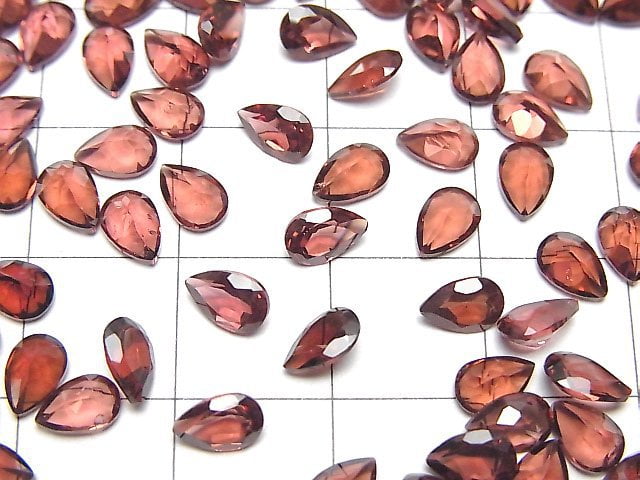 [Video]High Quality Mozambique Garnet AAA Loose stone Pear shape Faceted 6x4mm 10pcs