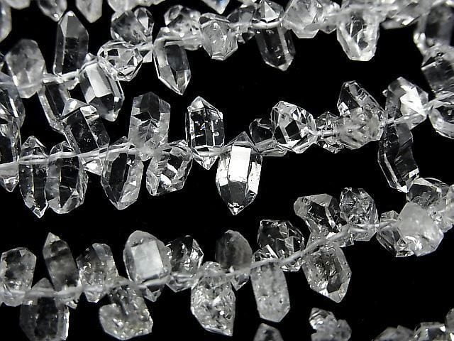 [Video] NY Herkimer Diamond AAA Rough Rock Top Side Drilled Hole [M Size] Half or 1-strand beads (approx. 8 inches/20 cm)