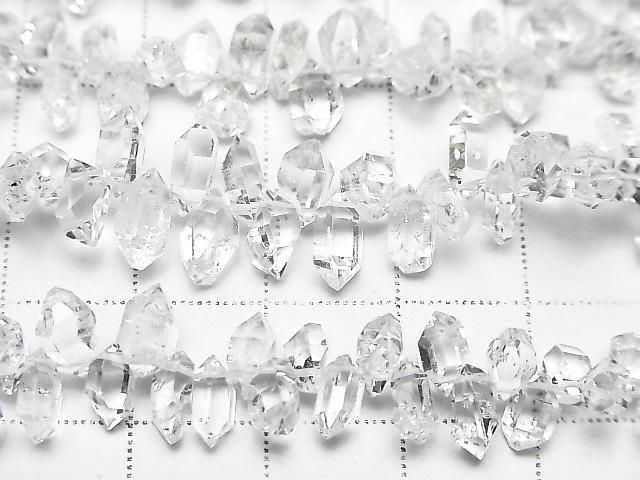 [Video] NY Herkimer Diamond AAA Rough Rock Top Side Drilled Hole [M Size] Half or 1-strand beads (approx. 8 inches/20 cm)