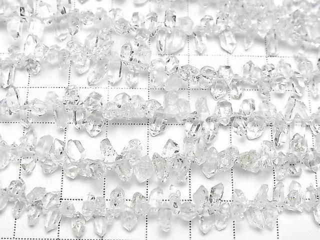 [Video] NY Herkimer Diamond AAA Rough Rock Top Side Drilled Hole [M Size] Half or 1-strand beads (approx. 8 inches/20 cm)