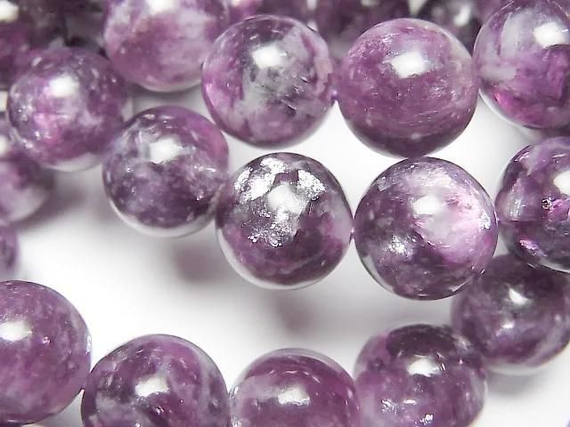 紫鋰雲母石英 AAA 圓珠 12mm 一串 (手鍊)