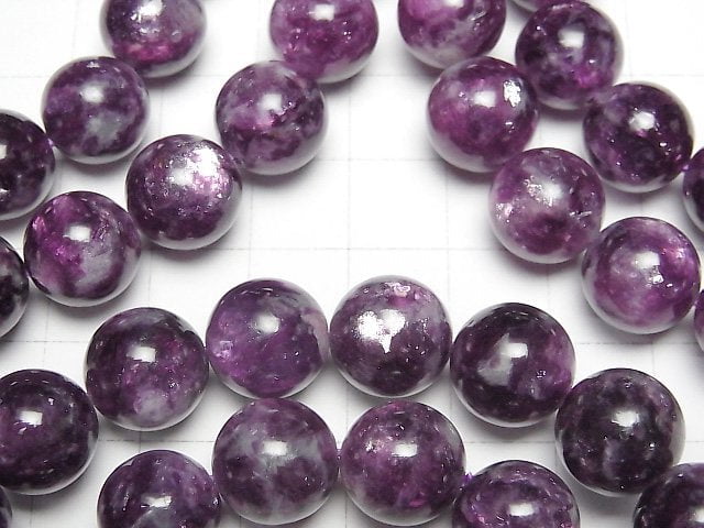 [Video]Lepidolite Silica AAA Round 12mm Bracelet