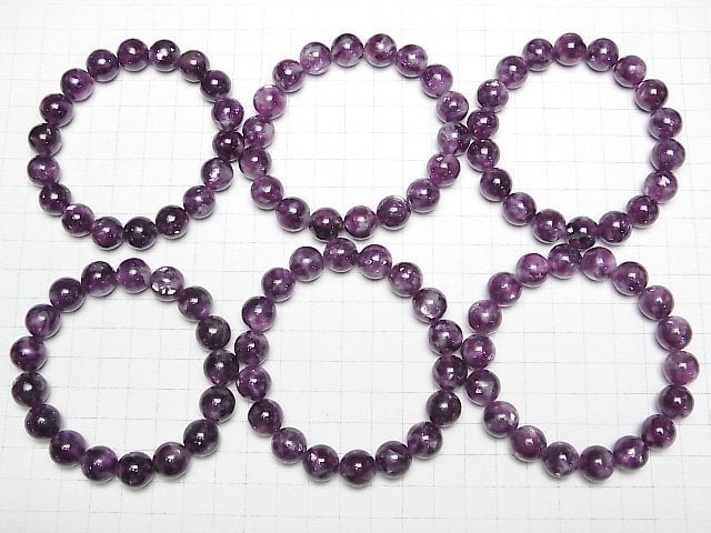 [Video]Lepidolite Silica AAA Round 12mm Bracelet